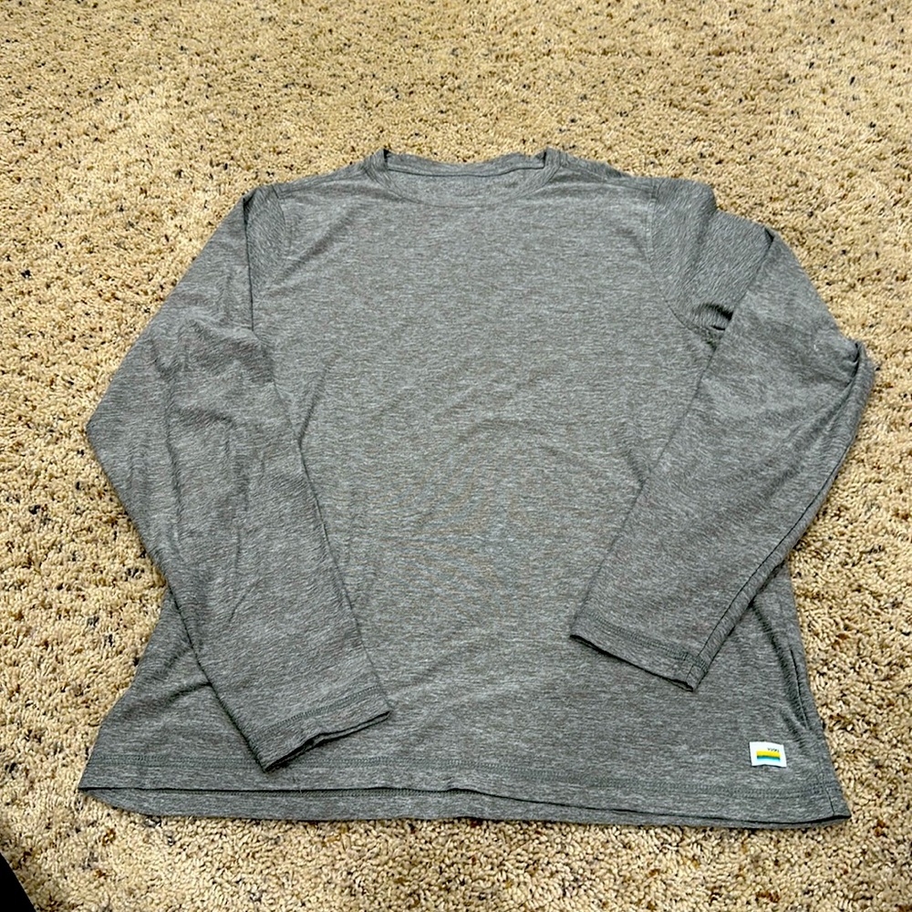 Mens Gray long Sleeve Performance Ter